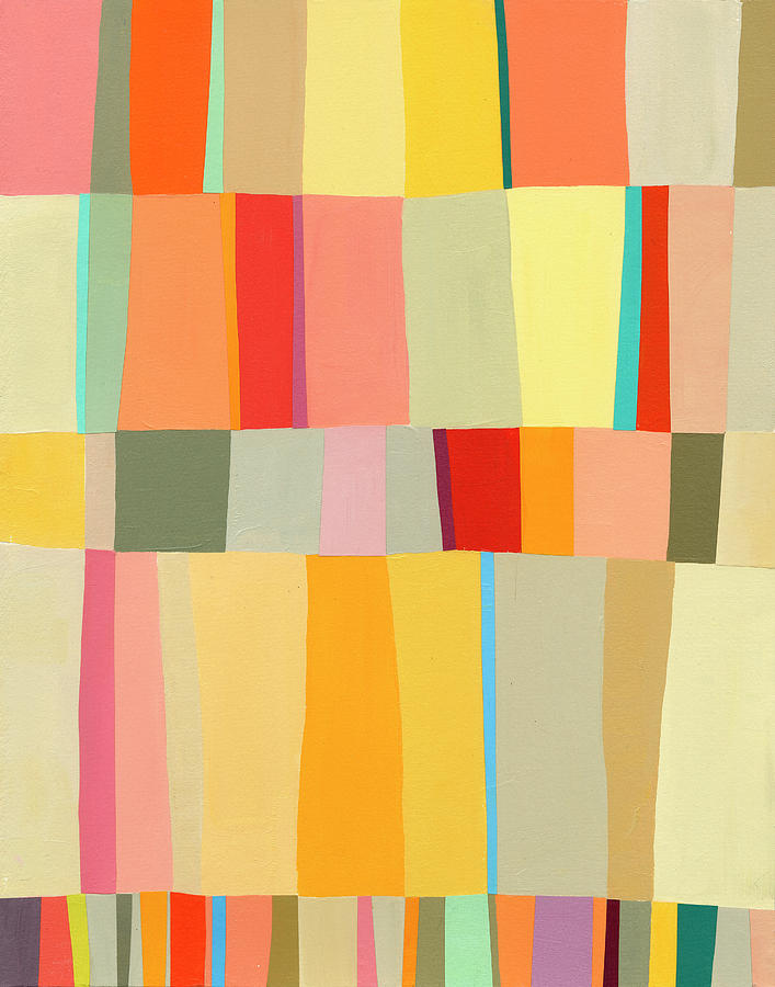 Abstract Painting - Sunshine Stripes by Jane Davies