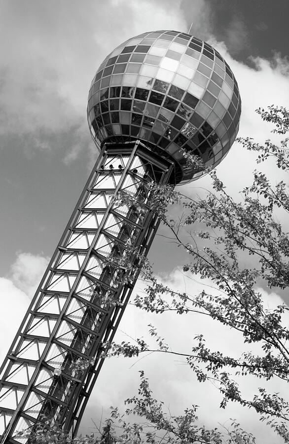 Sunsphere 1982 Worlds Fair Knoxville TN BW 3 Photograph by Bob Pardue