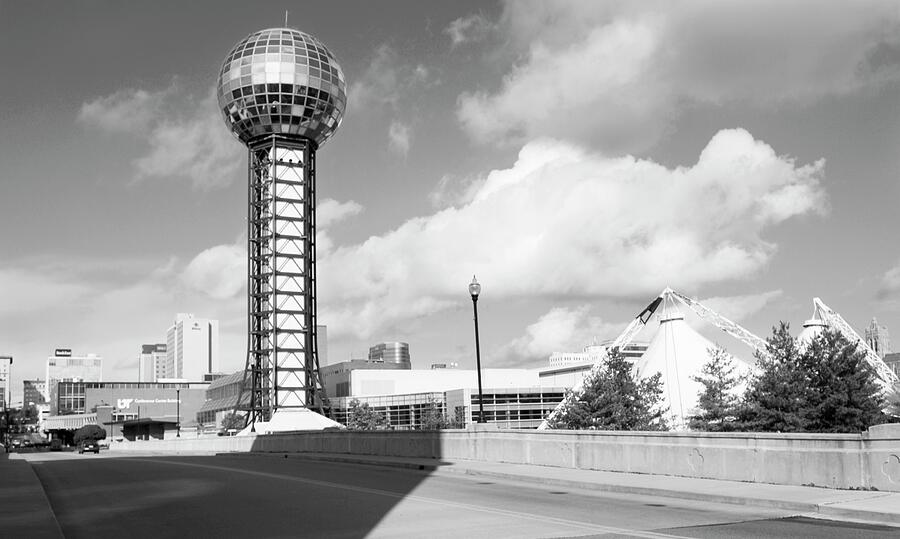 Sunsphere 1982 Worlds Fair Knoxville TN BW 4 Photograph by Bob Pardue