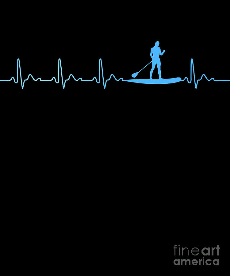Sup Stand Up Paddle Heartbeat Paddling Ekg Pulseline T-Shirt Sup Stand Up Paddle Heartbeat Paddling Ekg Pulseline T-Shirt