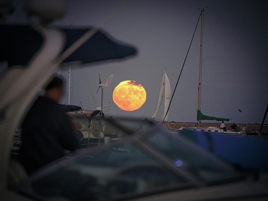 Super Blue Moon Chicago Lakefront Photograph by Trone Photo Works