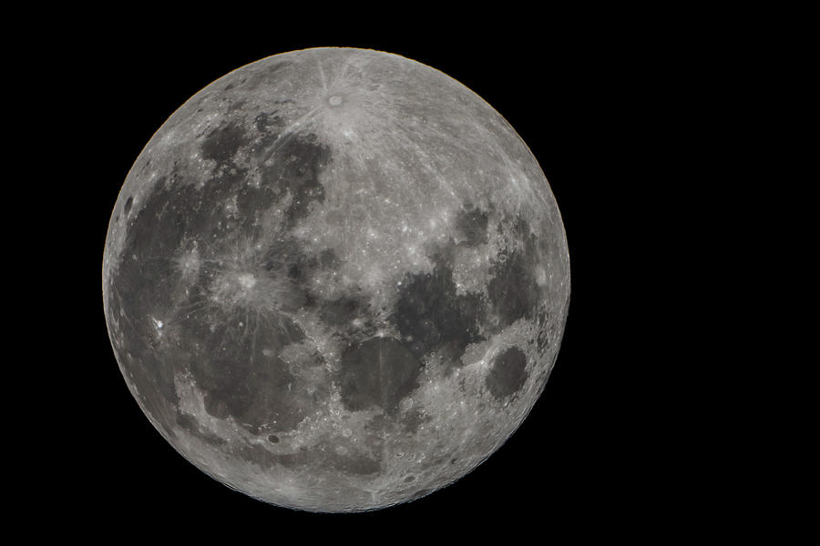 Super blue moon from telescope, California Photograph by Julia Komarova ...