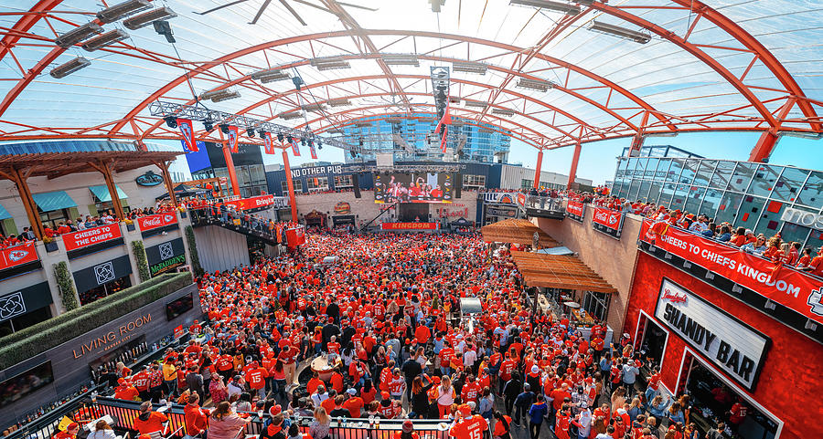 Football Photograph - Super Bowl Chiefs Watch Party at KC Live by Scott Huynh