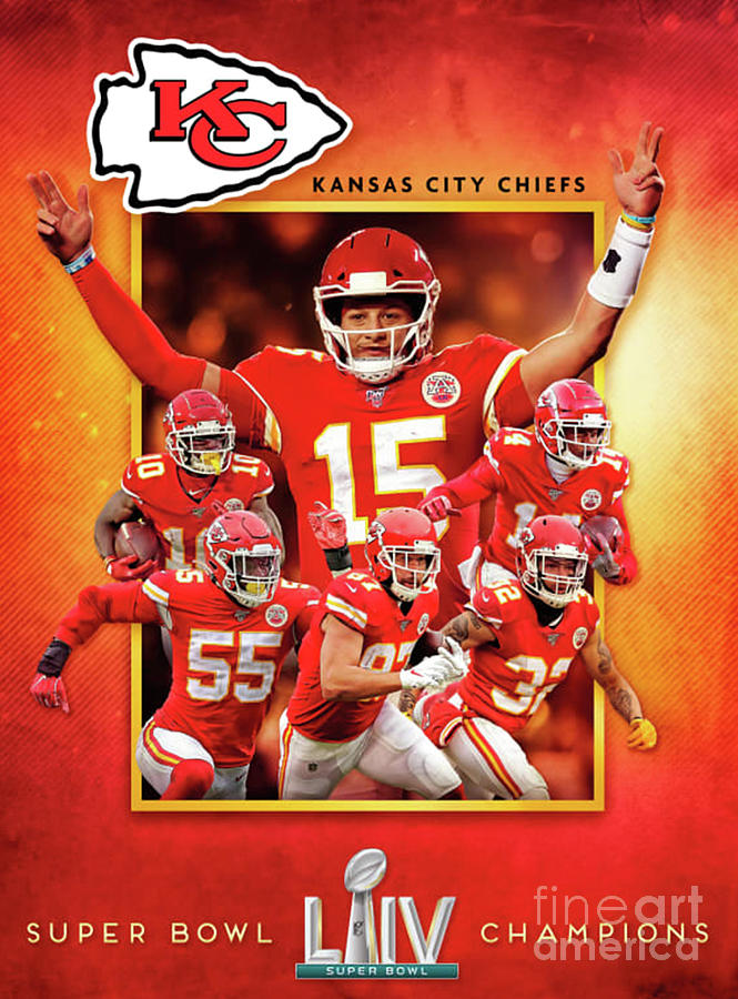 Trends Digital Art - Super Bowl LIV Champions Kansas City Chiefs by Trindira A