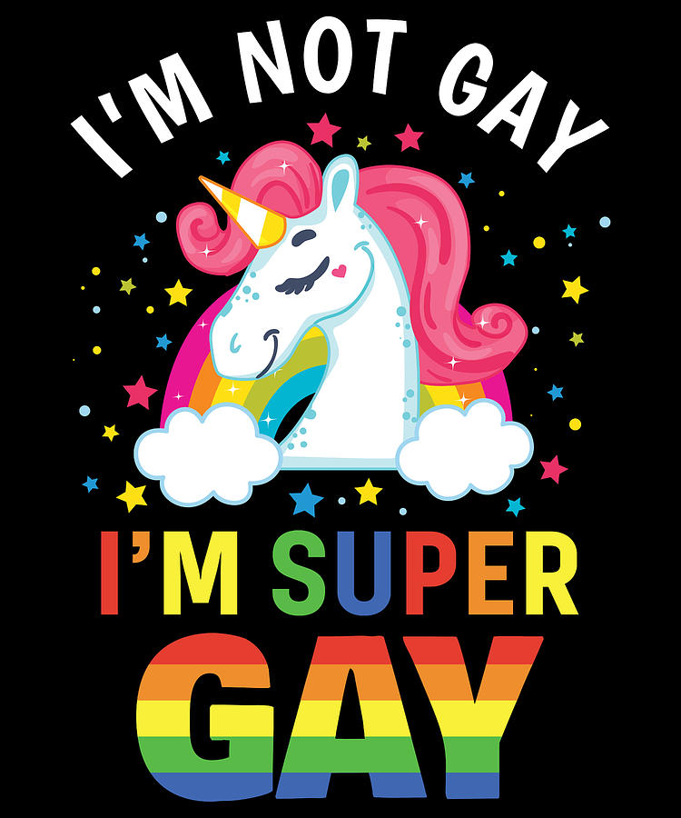 Super Gay Unicorn Lgbt Digital Art By Michael S Pixels