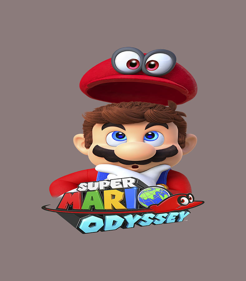 Super Mario Odyssey Game Logo Cappy Mario Digital Art by Kaydez Arfa ...