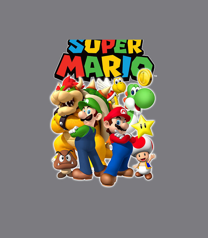 Super Mario Originals Group Shot Digital Art by Rogan Diya