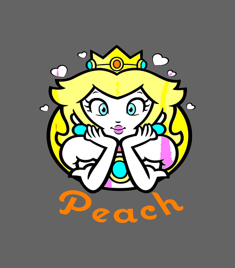 Super Mario Princess Peach Circle Portrait Logo Digital Art by Sonny ...