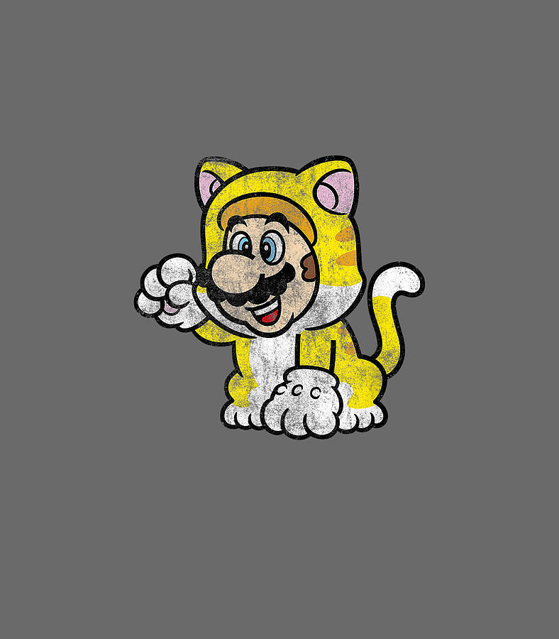 Super Marion 3d Bowsers Fury Mario Cat Portrait Digital Art By Millix Ellin Fine Art America 6640