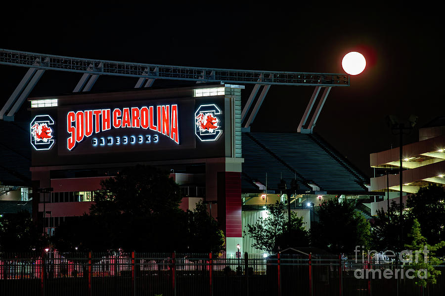 Super Moon at Williams-Brice Photograph by Charles Hite