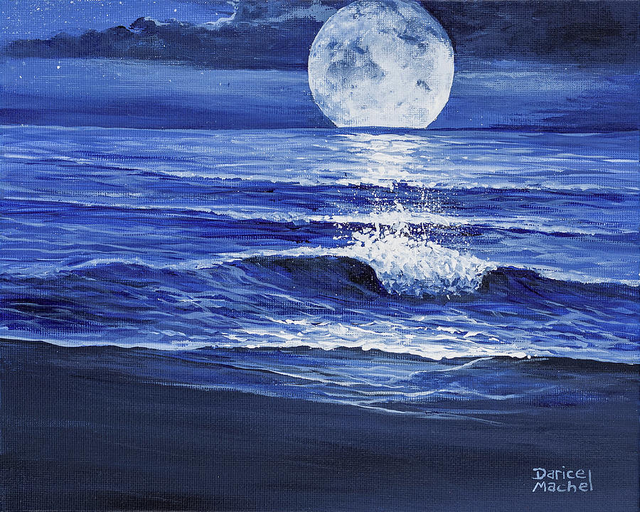 Super Moon Maui Painting by Darice Machel McGuire