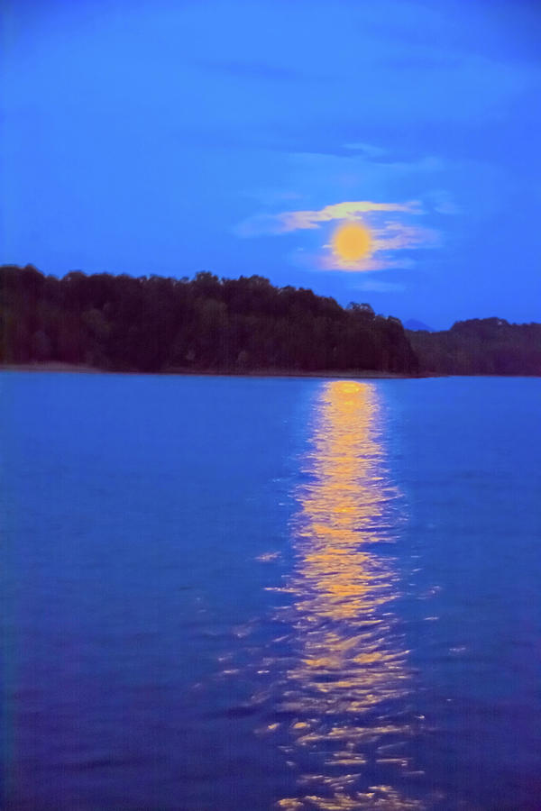 Super Moon Over Lake Douglas Tennessee Photograph By Richard Jansen