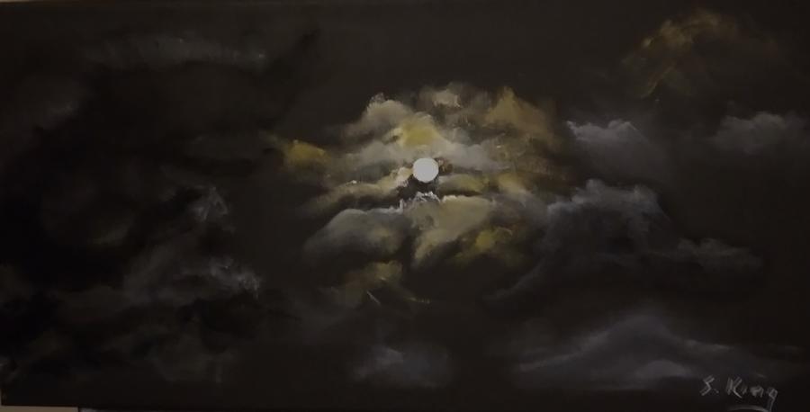 Super Moon Painting by Stephen King