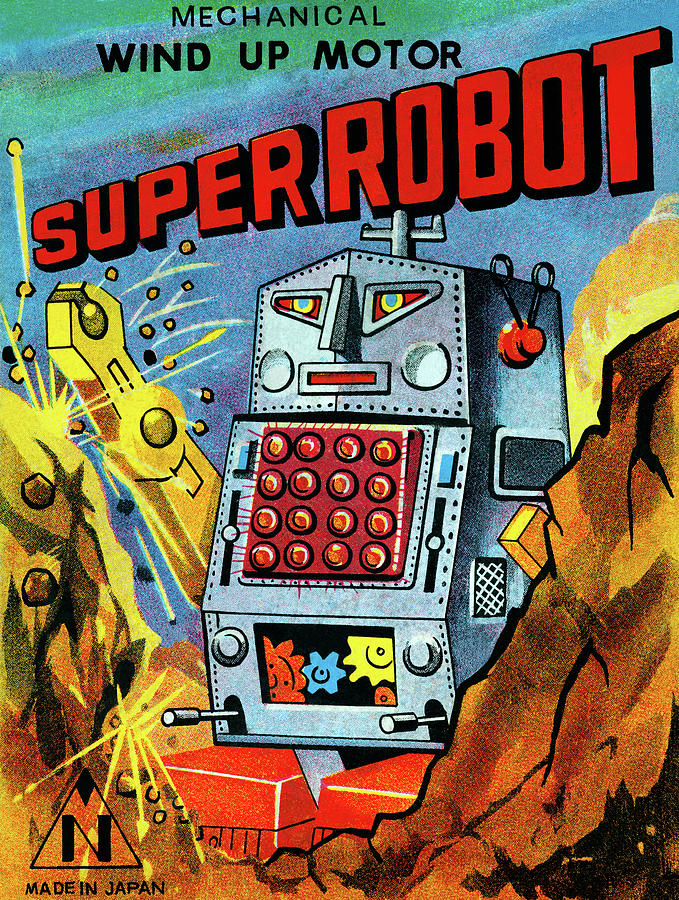 Super Robot Painting by Vintage Toy Posters | Pixels