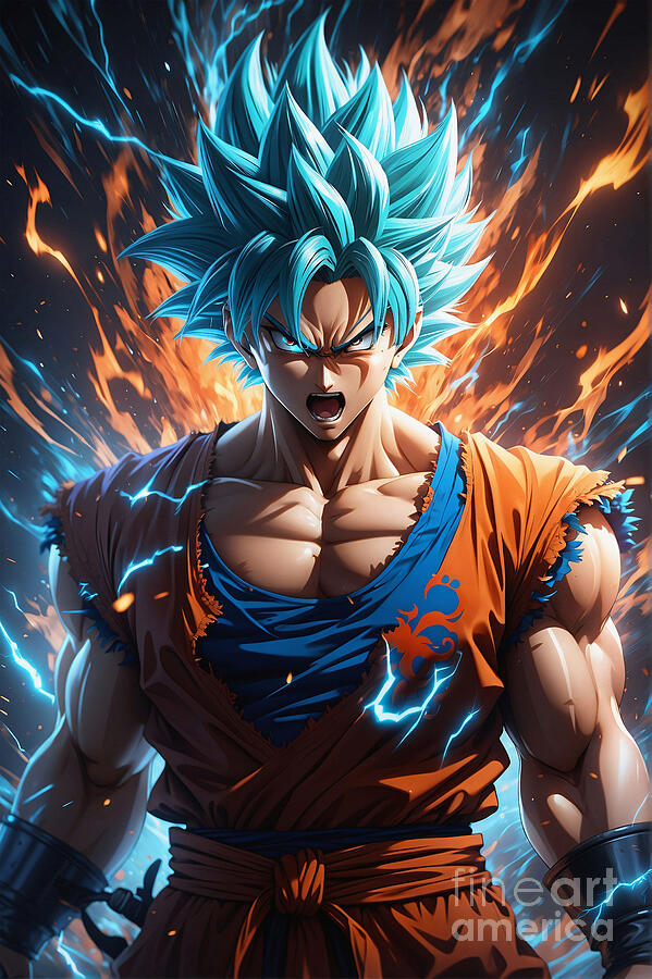 Super Saiyan Blue Kaioken Goku Unleashed Digital Art by Ou Chankosal ...