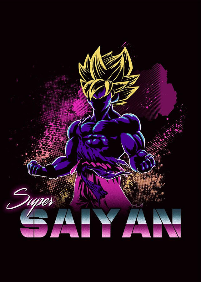 Vegeta Super Saiyan God Red / Blue Mash Up Poster, DBZ, NEW, USA