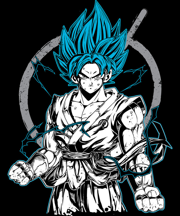 Super saiyan goku god t shirt Essential T-Shirt Painting by Dayna ...