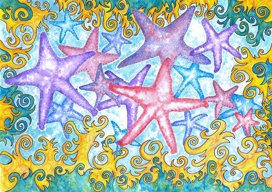 Super Starfish Painting by Gemma Reece-Holloway