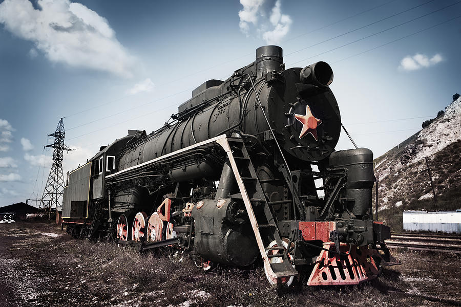 Super steam locomotive . Photograph by VeronikaCh