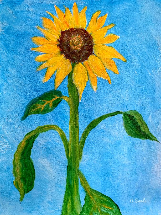 Super Sunflower Painting by Anne Sands