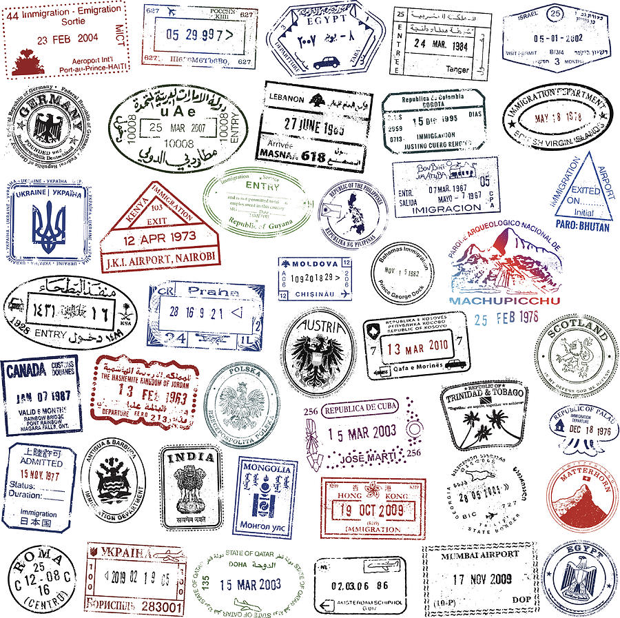 Super Travel Passport Collection Drawing by Albertc111