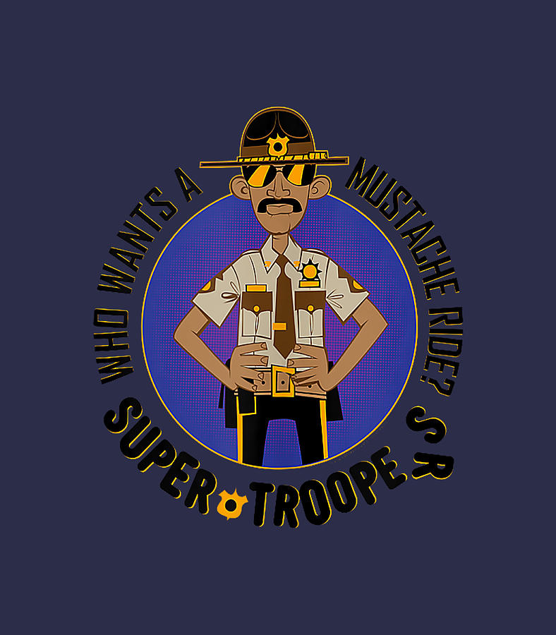 Super Troopers Cartoon Mustache Ride Digital Art by Eoghag Poppy - Fine ...