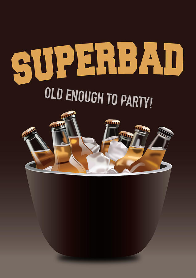 Superbad Digital Art - Superbad - Alternative Movie Poster by Movie Poster Boy
