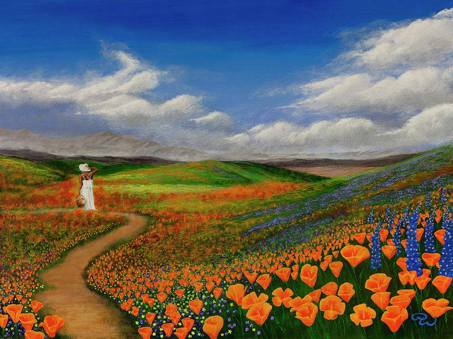 Landscape Painting - Superbloom by David Walker Landscape Painting - Superbloom by David Walker