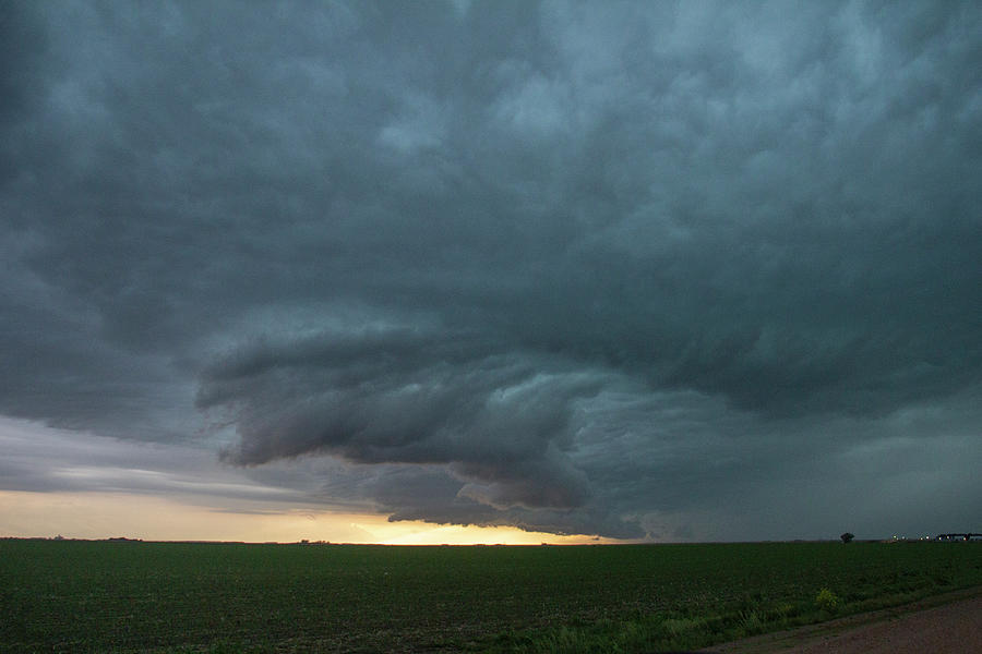 Supercell Encounter before Nightfall 003 Photograph by Dale Kaminski
