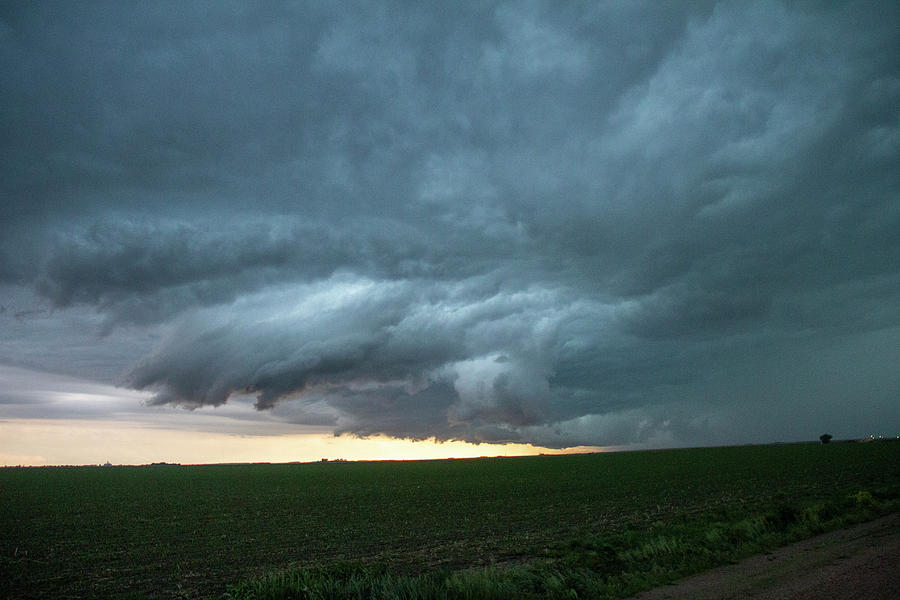 Supercell Encounter before Nightfall 005 Photograph by Dale Kaminski
