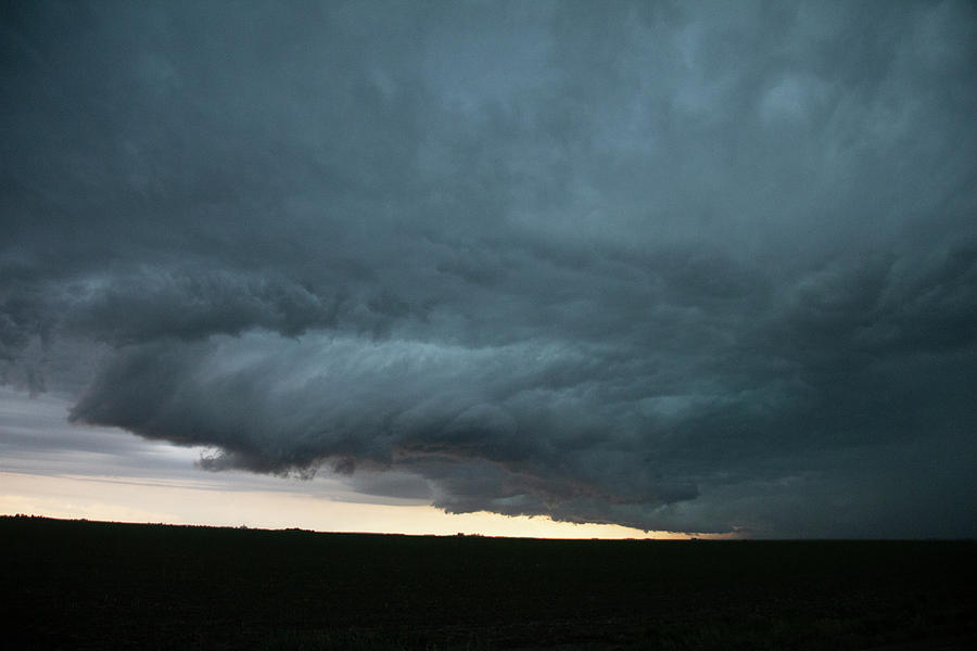 Supercell Encounter before Nightfall 013 Photograph by Dale Kaminski