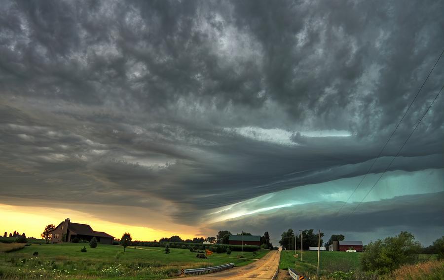 Supercell on the Farm Photograph by Jim Zandonai