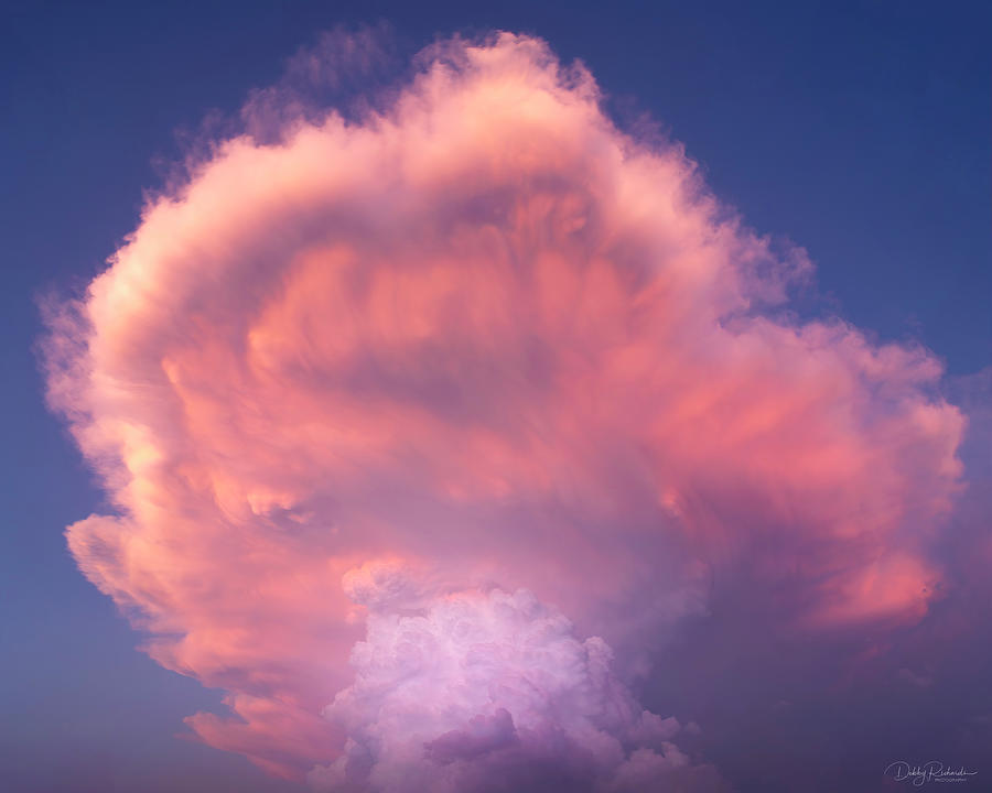 Supercell Thunderstorm At Sunset Photograph