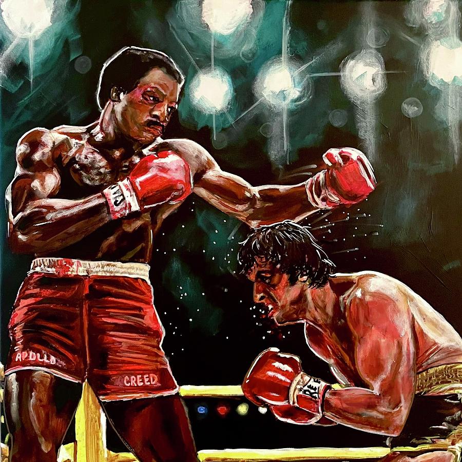 Rocky Movie Painting - Superfight II by Joel Tesch
