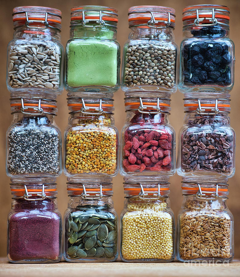 Superfoods in Jars Photograph by Tim Gainey