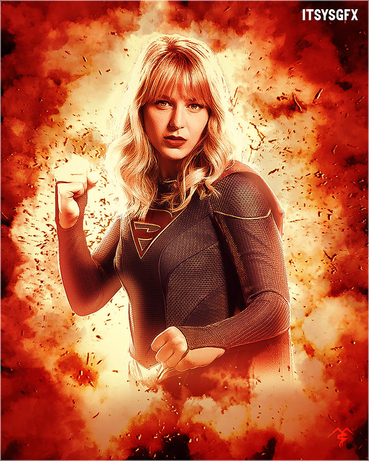 Ys Mixed Media - Supergirl Custom Poster by Y S