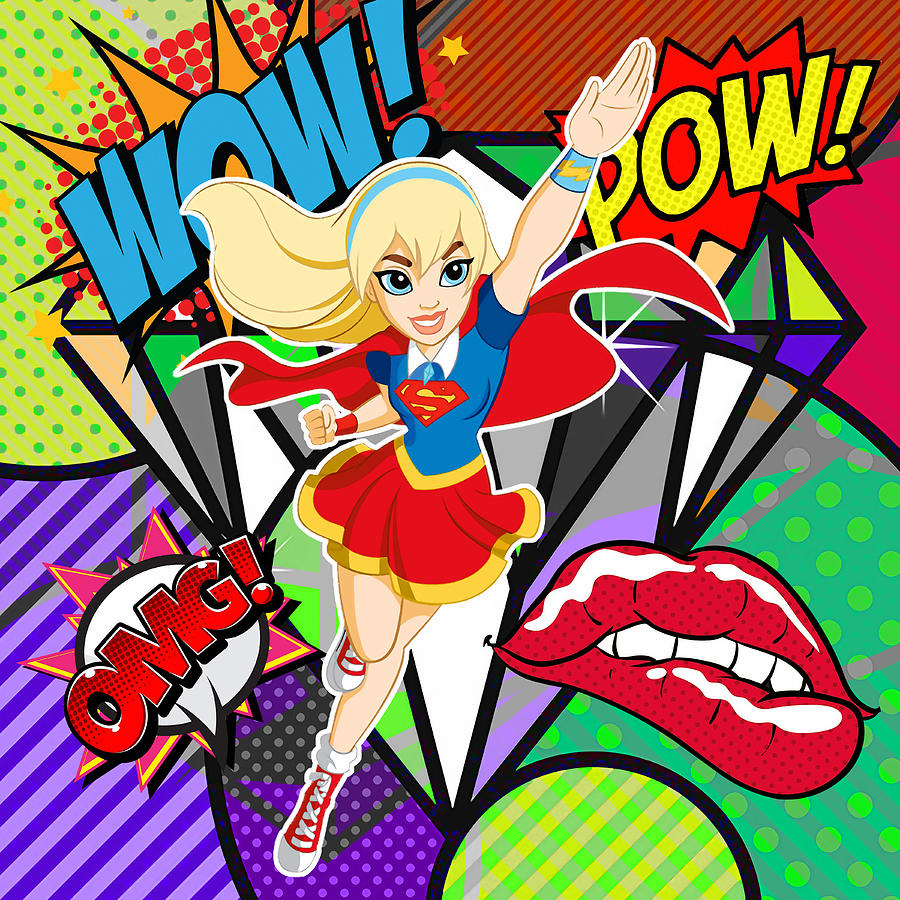 Supergirl Pop Art Mixed Media by Marvin Blaine