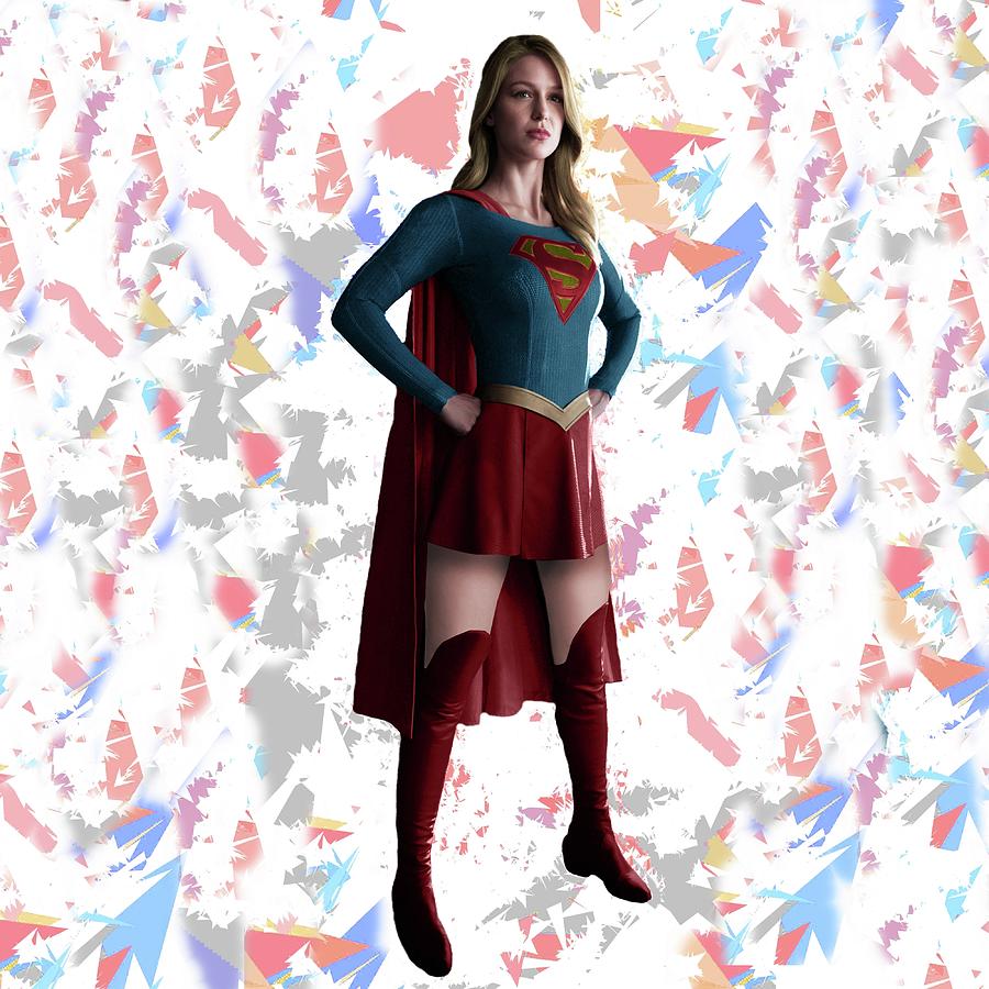 Supergirl Splash Super Hero Series Mixed Media by Movie Poster Prints