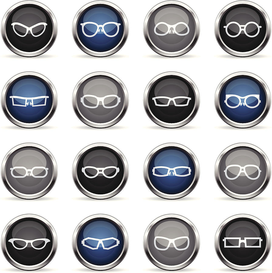 Supergloss Icons - Glasses Drawing by Aaltazar