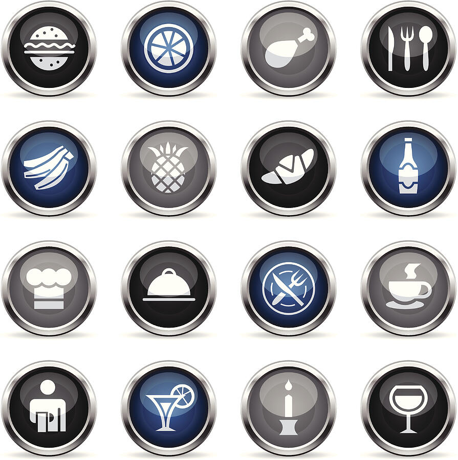 Supergloss Icons - Restaurant Drawing by Aaltazar