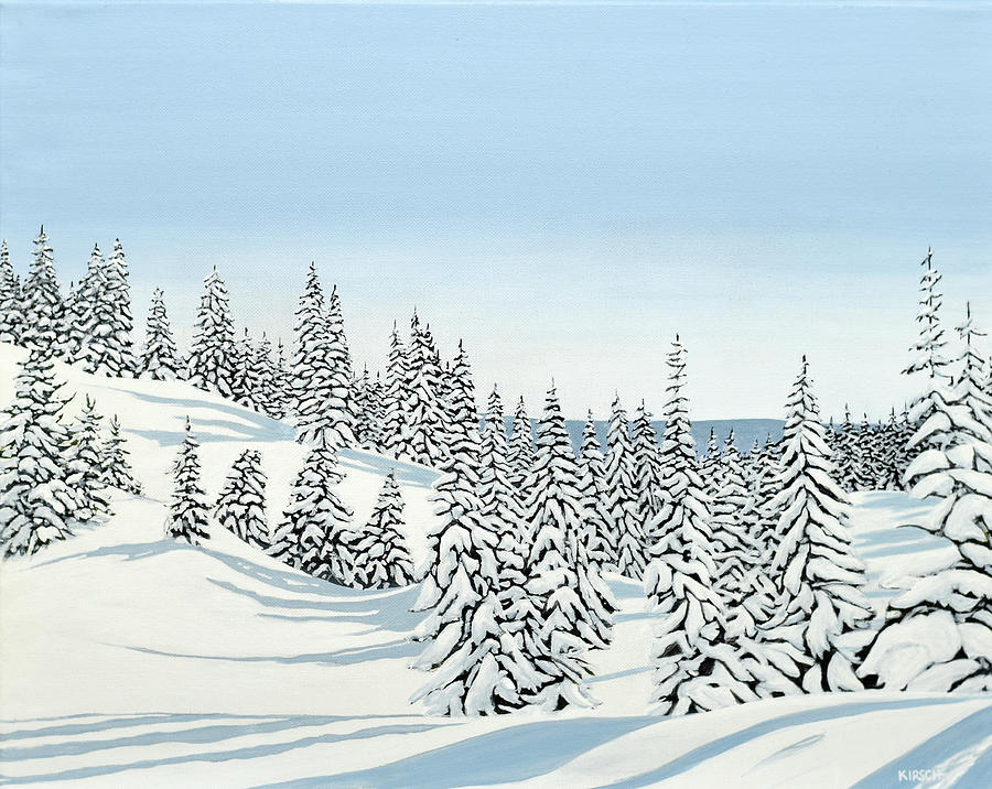 Superior Winter Painting by Kenneth M Kirsch