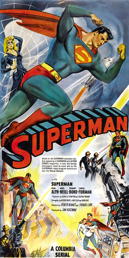 Superman Movie Mixed Media - Superman, 1948 by Movie World Posters