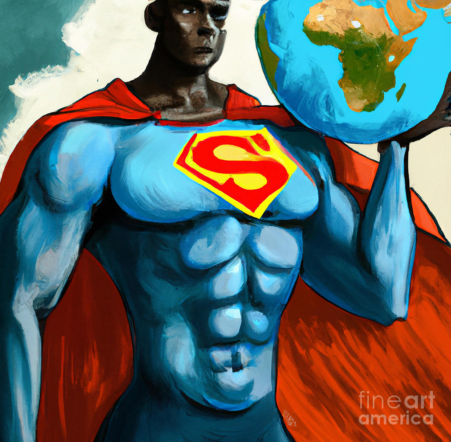 Superman Black Digital Art by Dezi Wright - Pixels