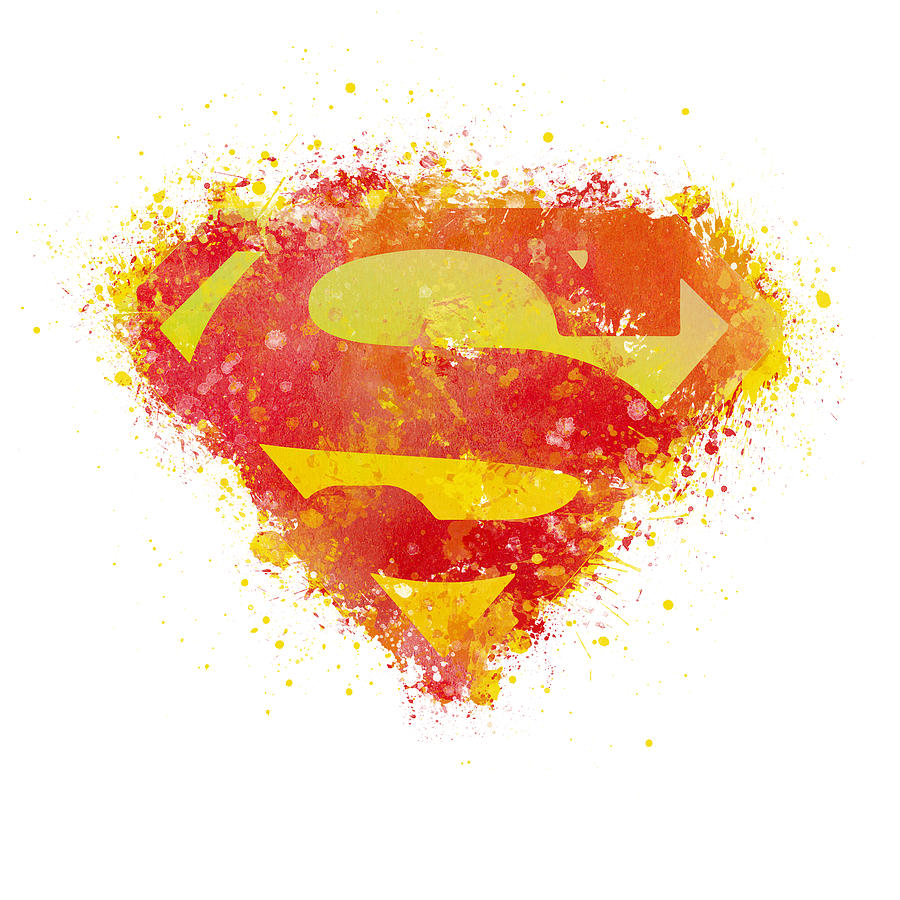 Superman watercolor splashes Digital Art by Claudia Dura - Fine Art America