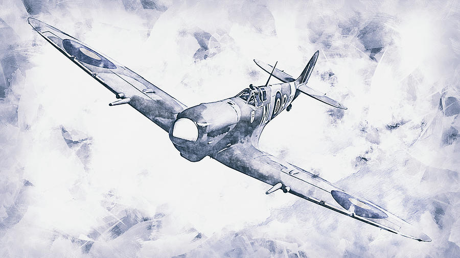 Supermarine Spitfire - 43 Painting by AM FineArtPrints
