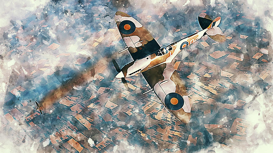 Supermarine Spitfire - 46 Painting by AM FineArtPrints