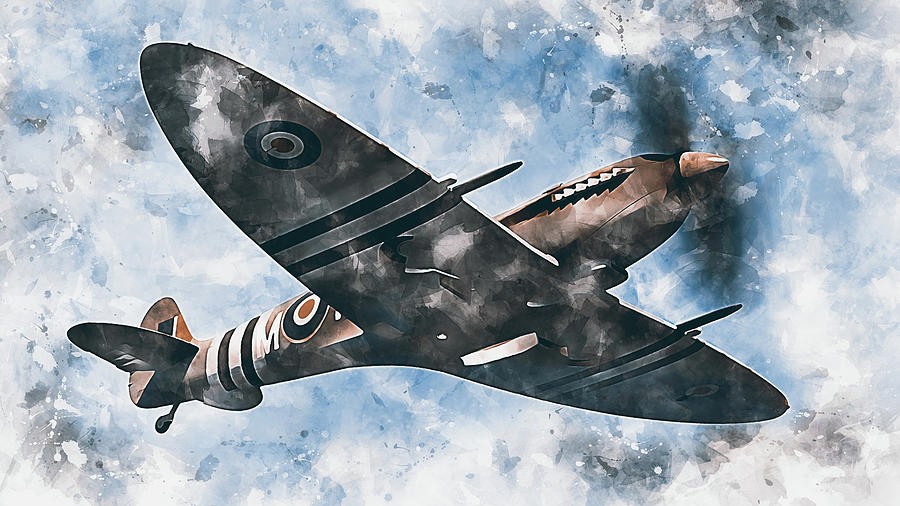 Supermarine Spitfire - 48 Painting by AM FineArtPrints