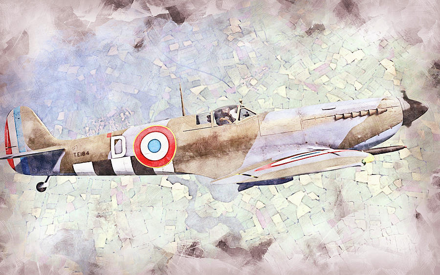 Supermarine Spitfire - 50 Painting by AM FineArtPrints