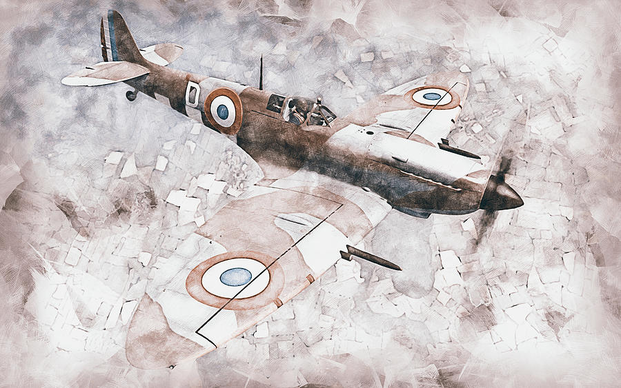 Supermarine Spitfire - 51 Painting by AM FineArtPrints