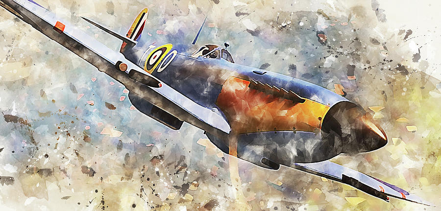 Supermarine Spitfire - 54 Painting by AM FineArtPrints